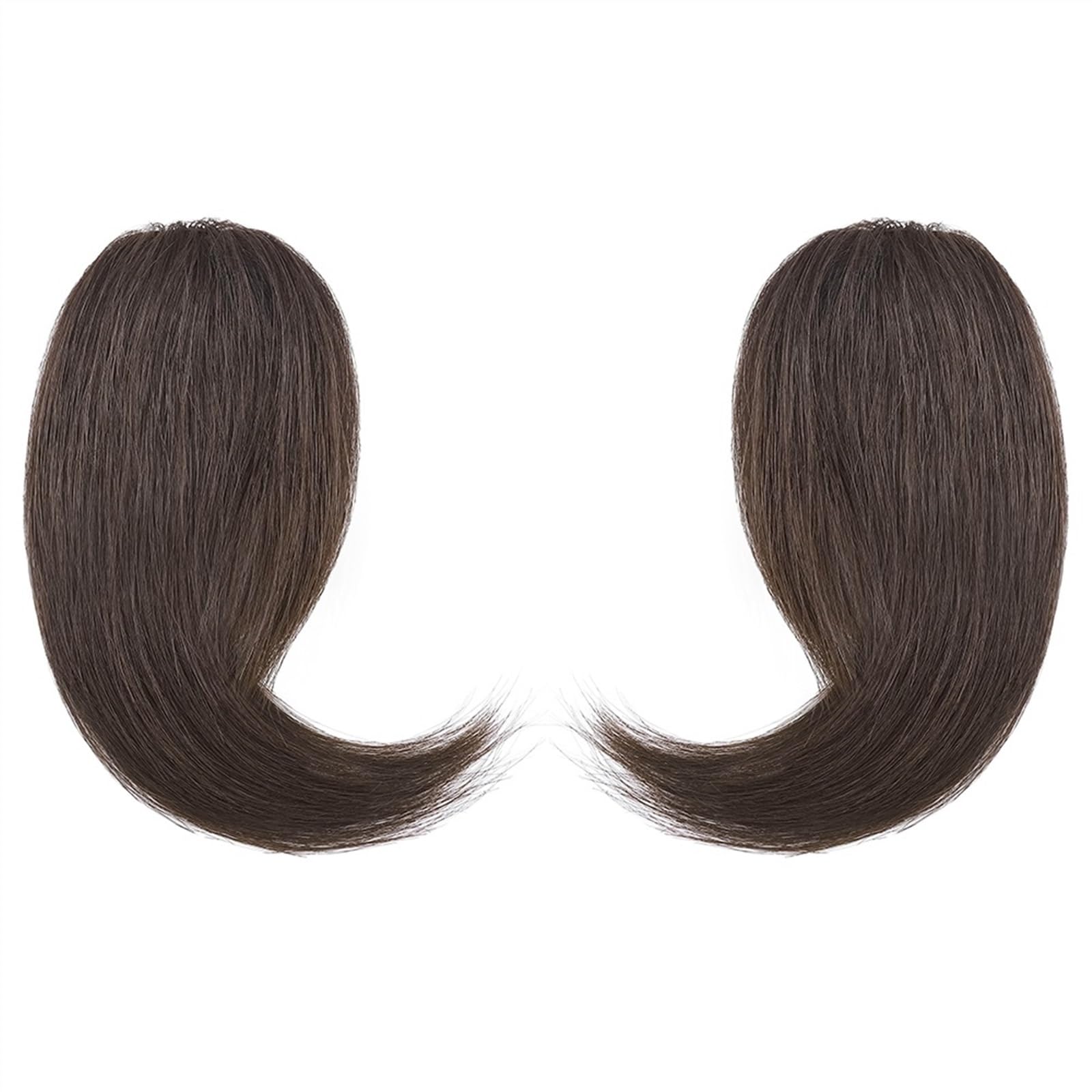 Frangia Clip Capelli Veri 2 pezzi clip di capelli umani sulla frangia con parte centrale su uno / due lati frangia capelli remy nell'estensione frangia invisibile francese Frangia ( Color : #2 , Size