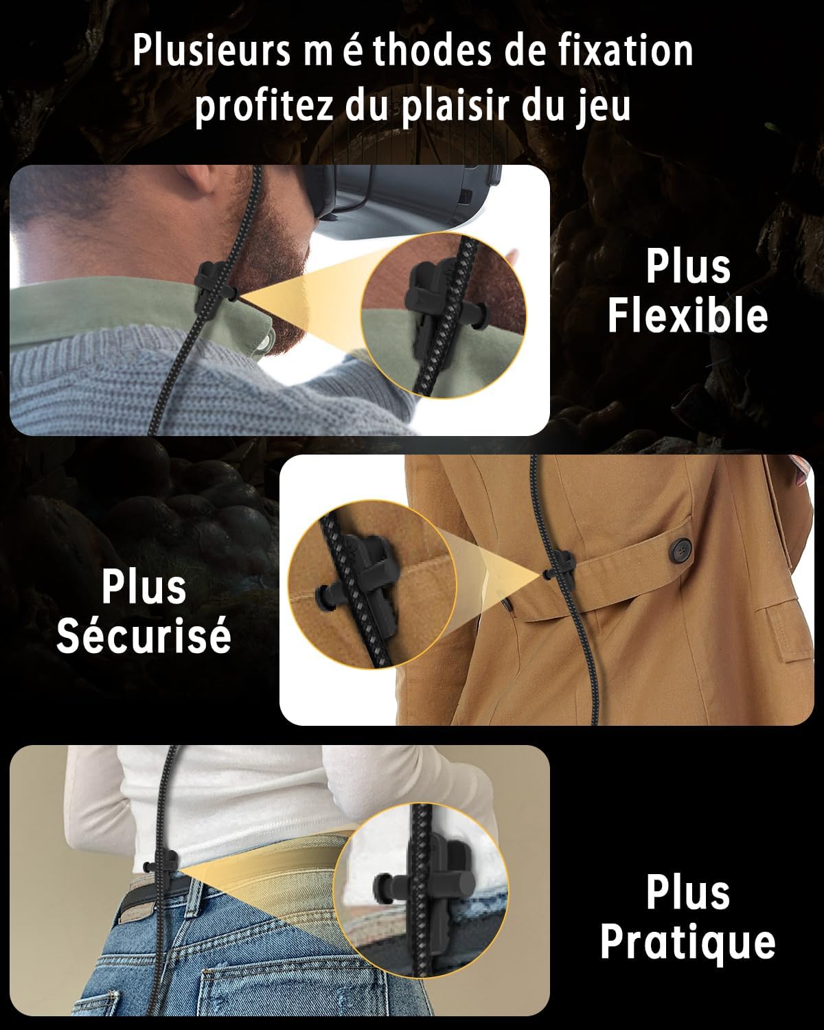 ZeroneTeck Câble Link VR 5M USB 3.0 5Gbps, Compatible Meta Quest 3/3S/2/Pro Pico 4/Ultra/Oculus PC & SteamVR, Recharge Rapide et Transfert Ultra-Rapide, Jouez Sans Limite, Pince de Fixation Incluse