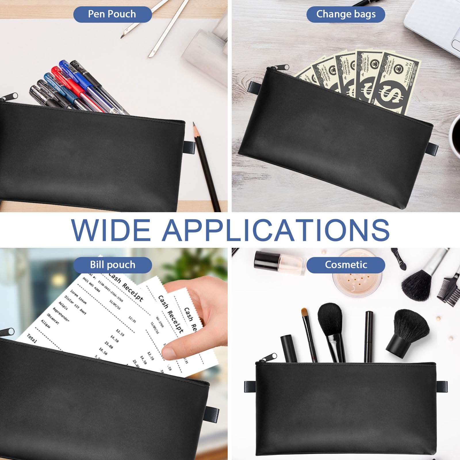 Borse Porta Documenti A5 Con Cerniera - 6 Pezzi, Impermeabili, Per Denaro, Passaporto - Foto 4