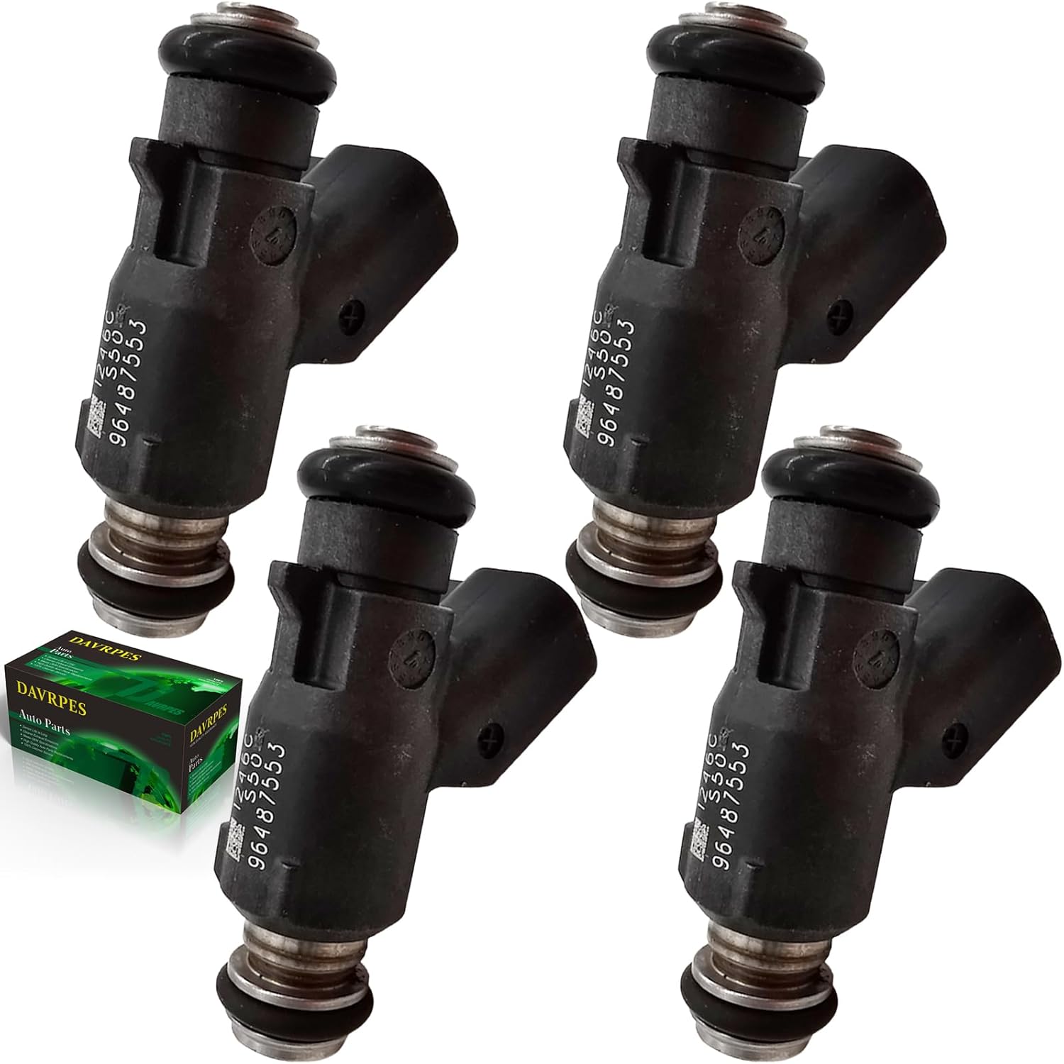 4Pcs 96487553 FJ1023 Fuel Injectors 4 Holes Engine Fuel Spray Nozzle For 2006-2008 Chevy Aveo Aveo5 1.6L 1598CC 98Cu. In. l4, 2005-2008 Pontiac Wave, 2005-2007 Pontiac Wave5 832-11197｜FJ100
