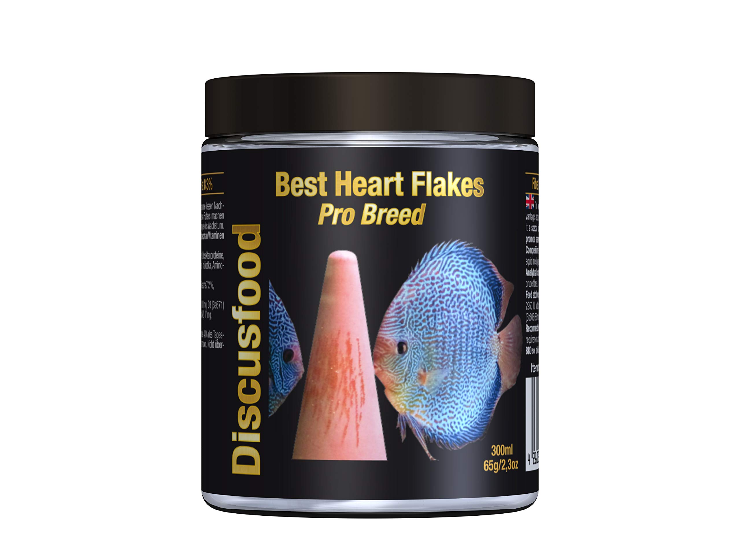 Best Heart Pro Breed Premium karma dla ryb, karma płatkowa, białko wołowe w postaci płatków, z witaminami i minerałami, wszystkie ryby ozdobne, specjalnie do dysków lub sumów, wspiera hodowlę ryb