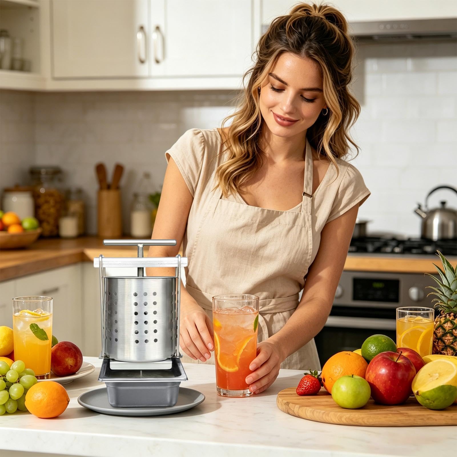 Torchio Per Vino Di Frutta Spremimiele In Acciaio 2,5 L