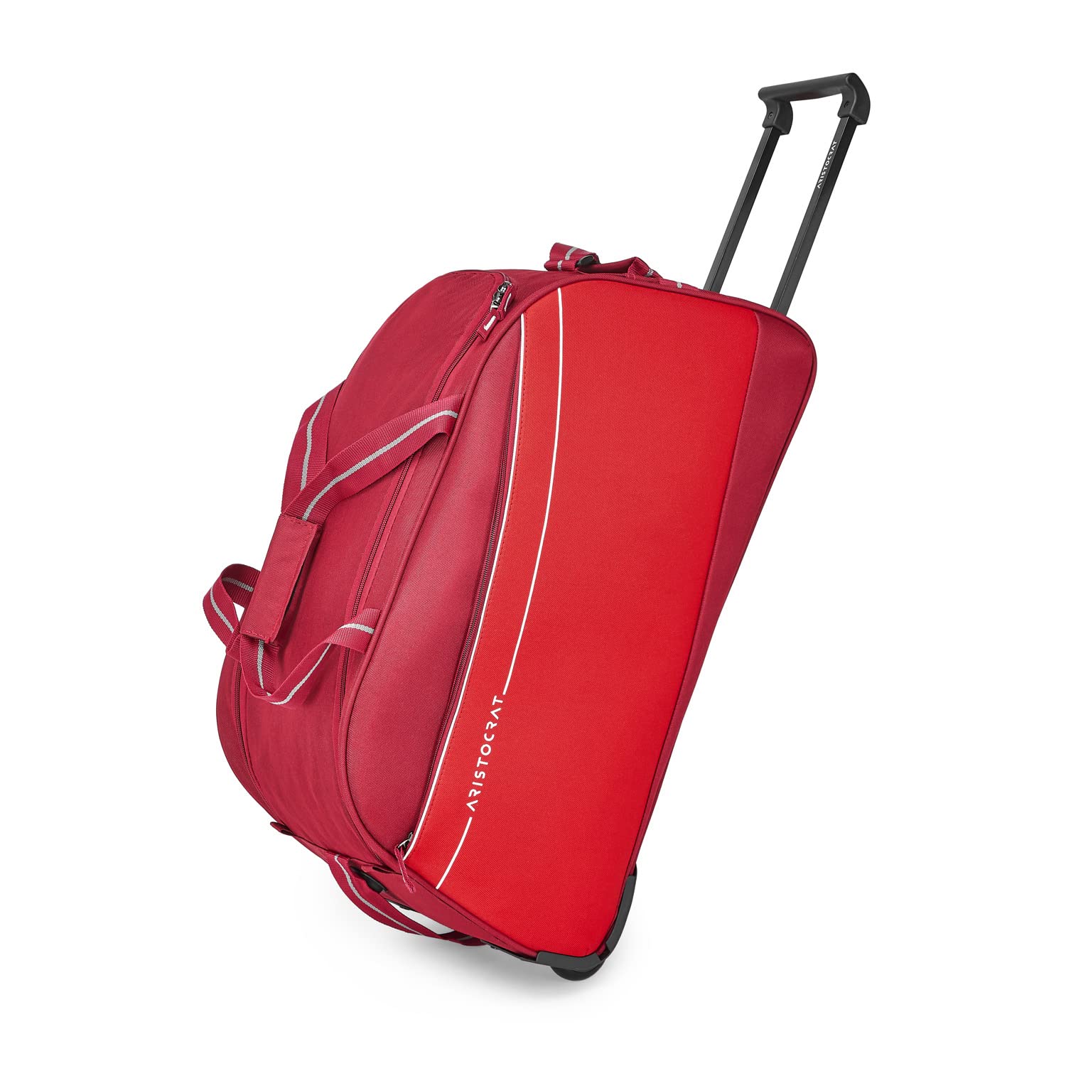 aristocrat Polyester Solid Pattern Delta Dft 62 Softshell Inlineskatewheel Suitcase/Trolley Bag (Red, Medium), H-35.5 Centimeters-picture-22
