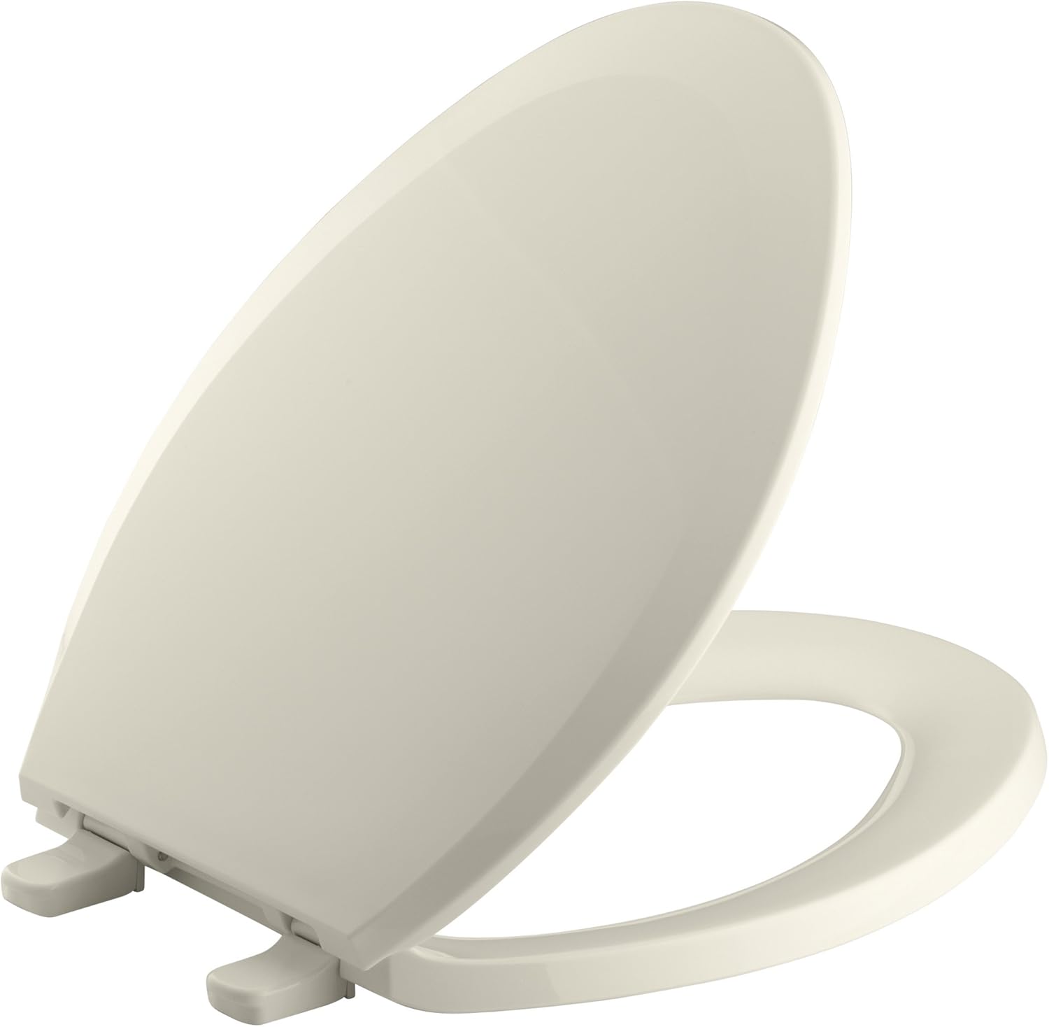 KOHLER K-4652-47 Lustra Elongated Closed-Front Toilet Seat, Almond