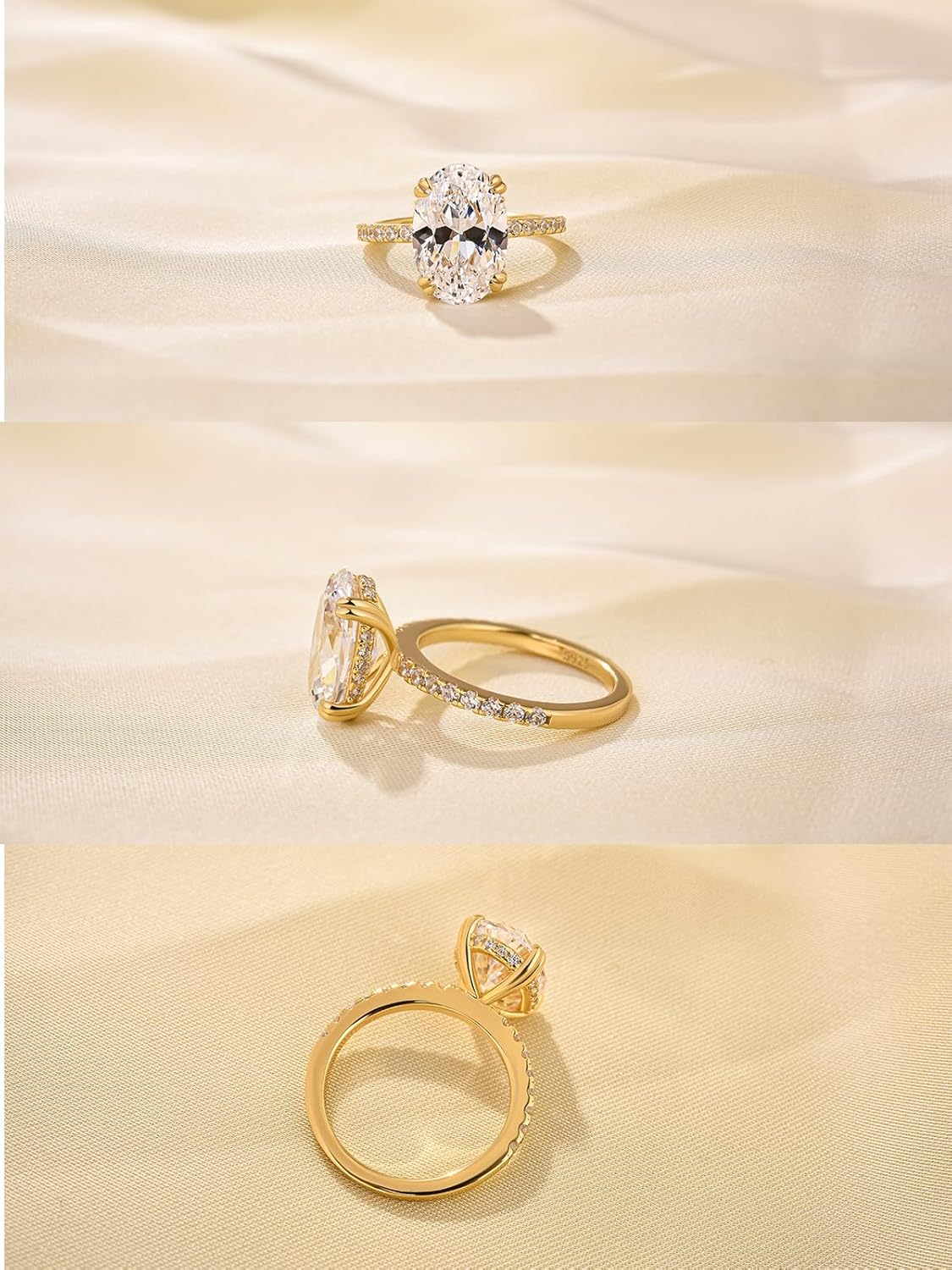 3 Carats Radiant Cut Engagement Ring for Women, S925 Silver AAAAA Grade Cubic Zirconia Promise Ring - Image 8