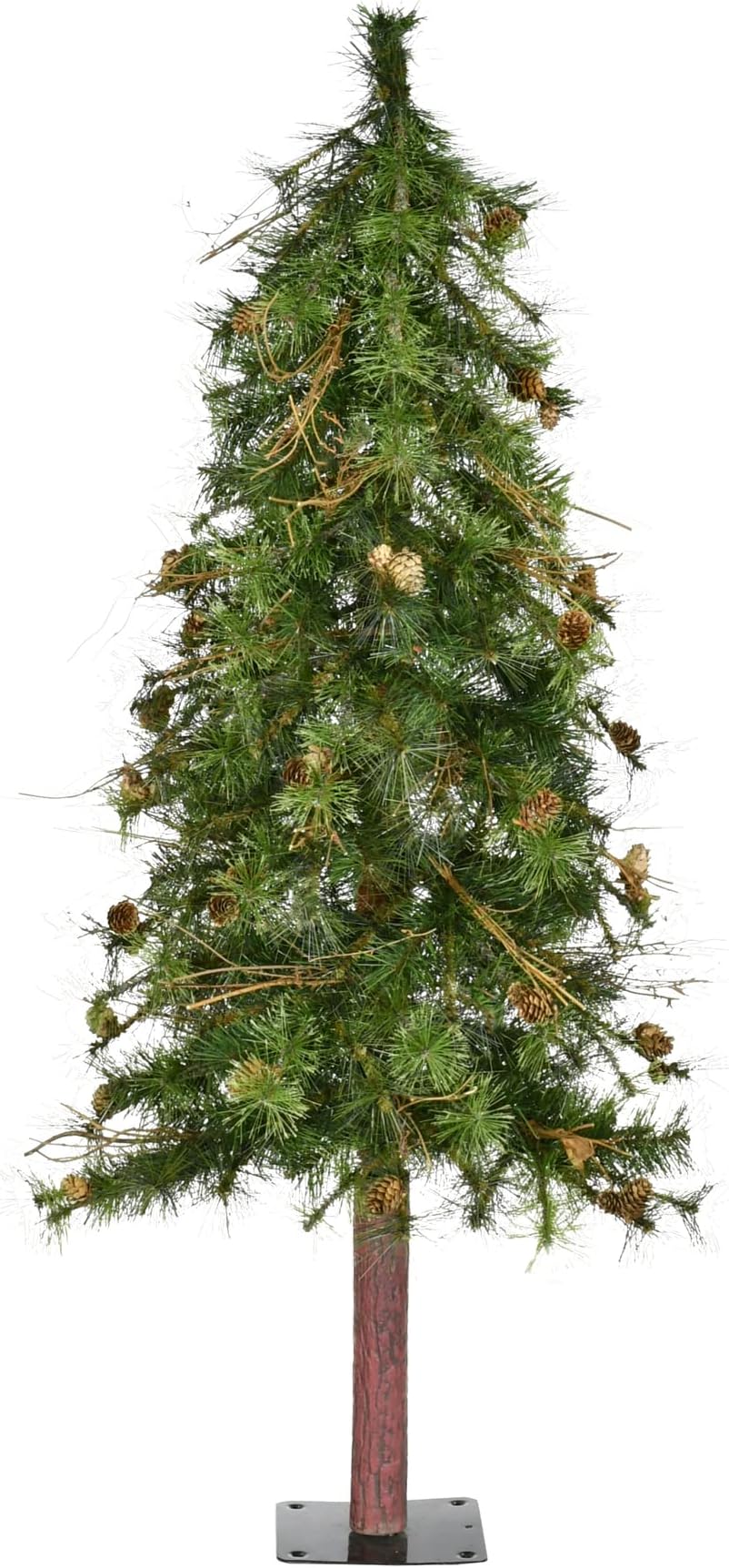 6' Mixed Country Alpine Artificial Christmas Tree, Unlit - Faux Christmas Tree - Seasonal Indoor Home Decor