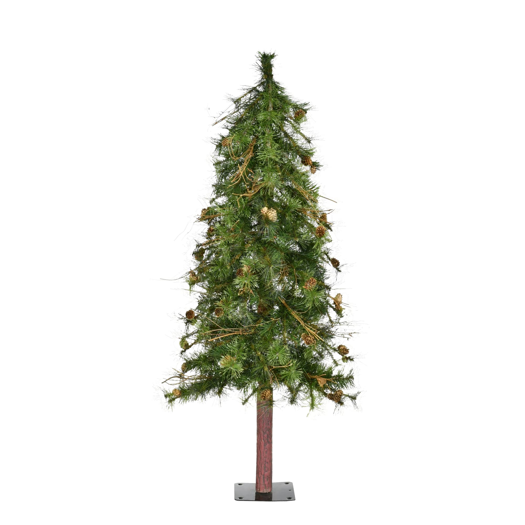Vickerman 6' Mixed Country Alpine Artificial Christmas Tree, Unlit - Faux Christmas Tree - Seasonal Indoor Home Decor