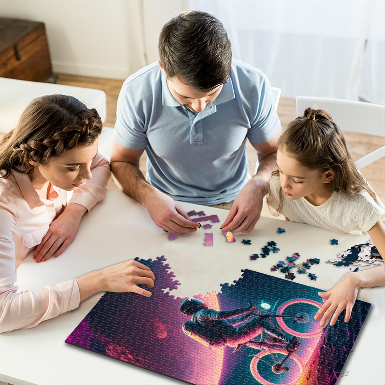 Puzzle Giochi Cycling_Space_Astronaut Puzzle 1000 pezzi Puzzle in legno per adulti Puzzle per bambini e adulti dai 9 anni in su 1000 pezzi （50x75 cm）