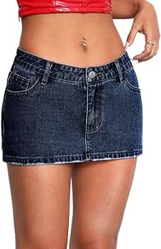 【SHALOM】POCKET MINI SKIRTS Amazon.com: EsEiCo Women's Pocket Buckle Detail Mini Denim