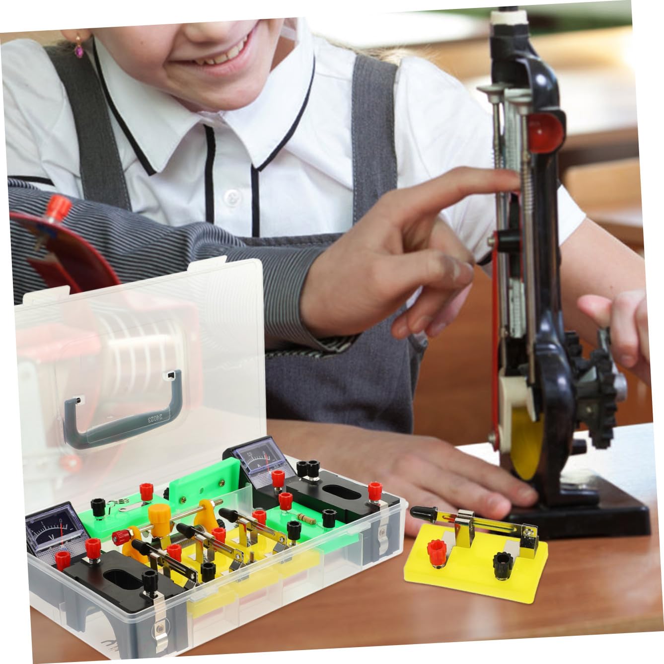 Didiseaon Kit de Experimentos de Electricidad para Secundaria Diseño Portátil y Material PVC para Aprendizaje Práctico de Física Color Aleatorio