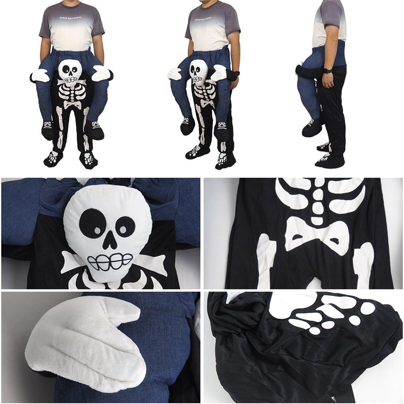 Kostium szkieletu, strój na imprezę, kostium szkieletu na imprezę halloweenową, dla kobiet, mężczyzn, starszych przyjaciół, na imprezę cosplay, urodziny, pokaz szkolny