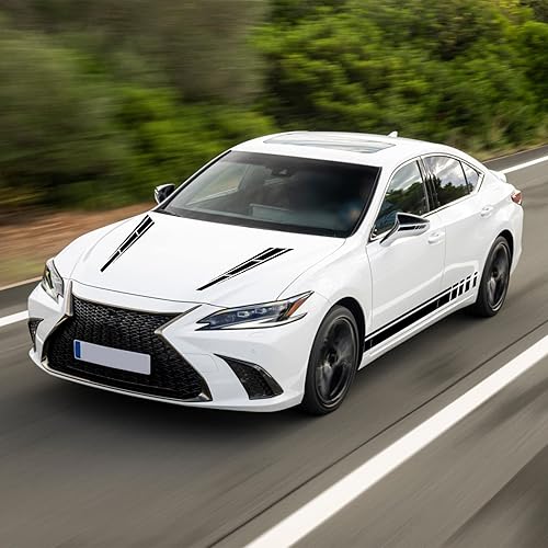 Miniatura 2 de nuoozy Calcomanías universales para falda lateral de automóvil, calcomanías para espejo retrovisor, calcomanías para capó, calcomanías gráficas de