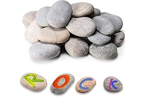 Multi-Colored LANIAKEA 20 Pack Large River Rocks for Aquarium Decoration, 3-5 Inch...