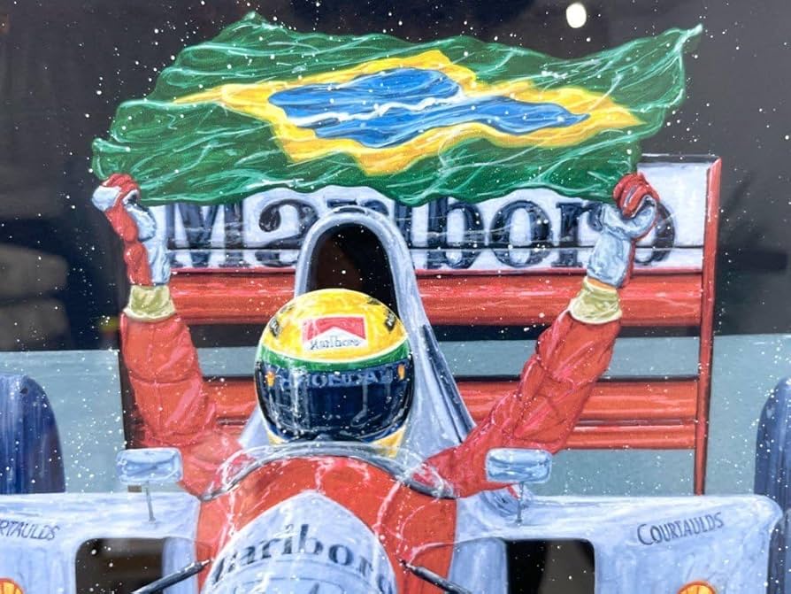 アイルトン・セナ クレイグ・ワーウィック絵画 リトグラフ