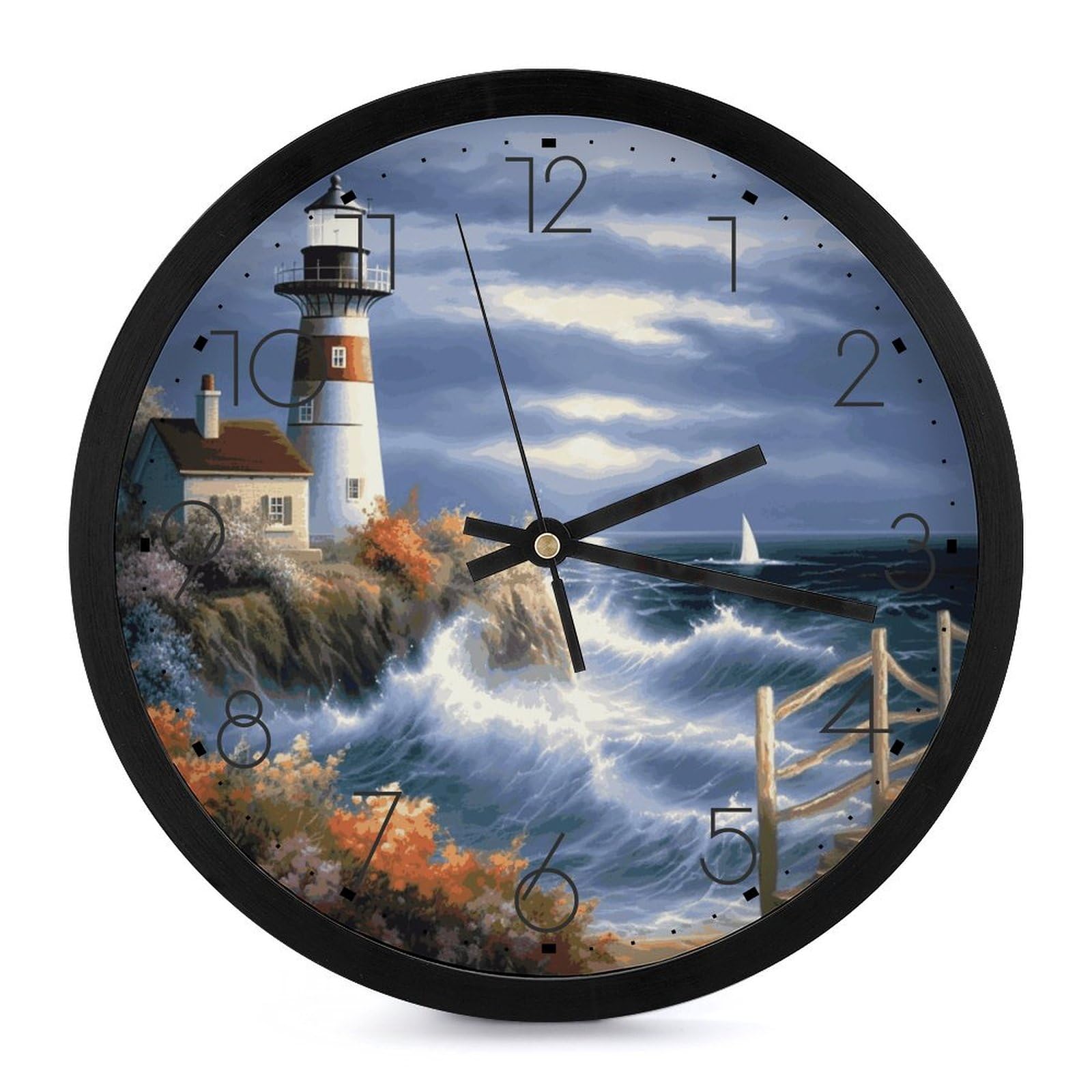Horloge murale phare diamant 25 cm : une idée cadeau pour la maison