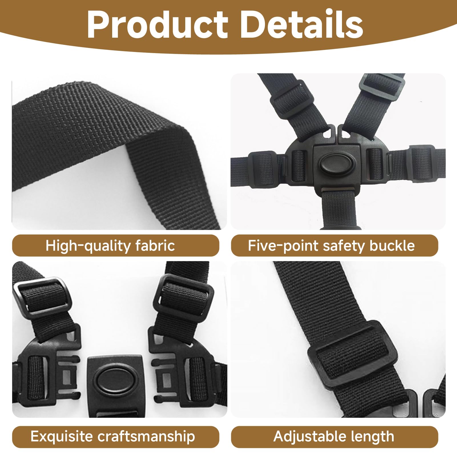 Harnais Chaise Haute, Sangle Chaise Haute Bebe, Harnais 5