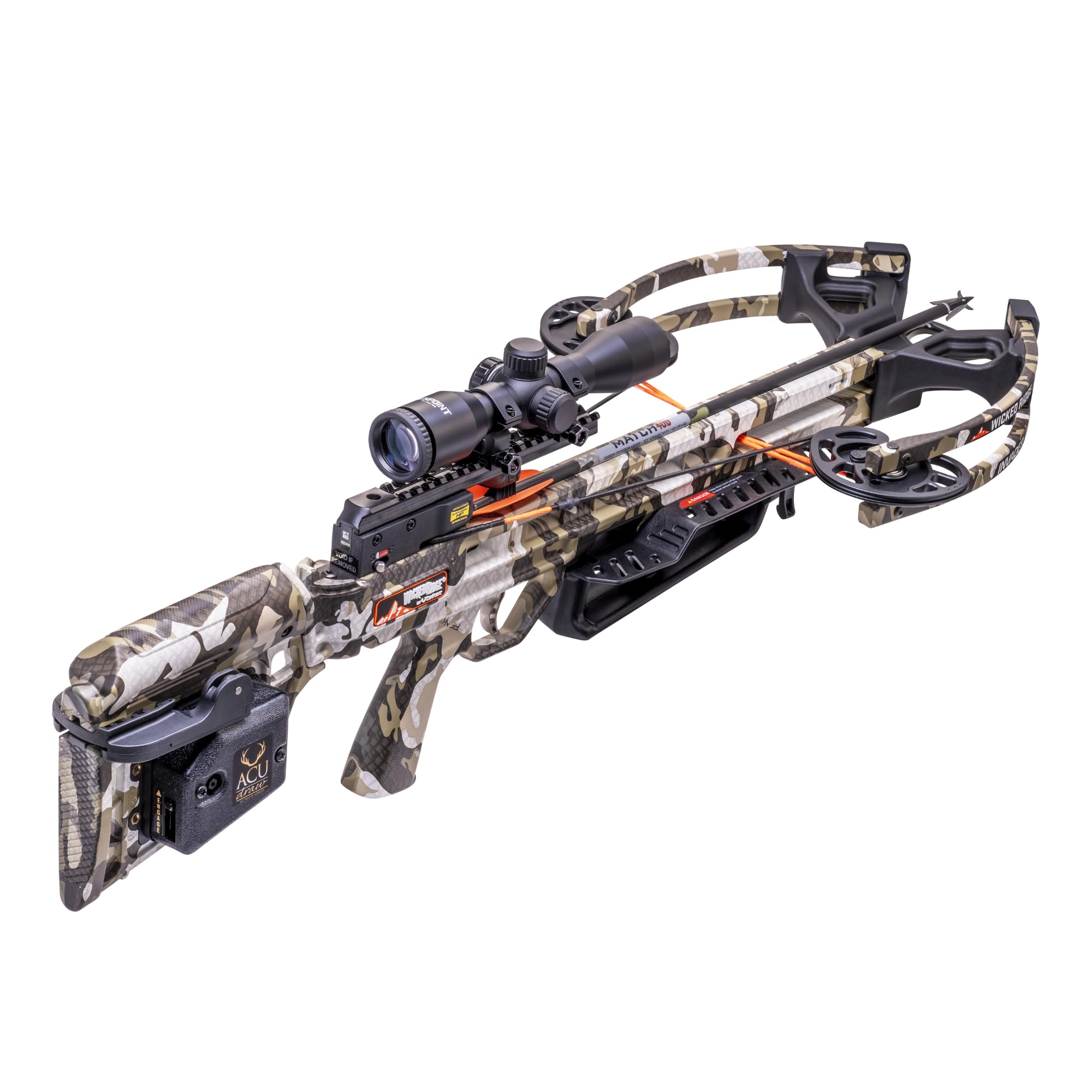 Wicked Ridge by TenPoint Invader M1, Peak XT - 390 FPS - Narrower, Shorter & Lighter Than Ever - Includes ACUdraw, Pro-View 400 Scope, Quiver & Three Match 400 Arrows
