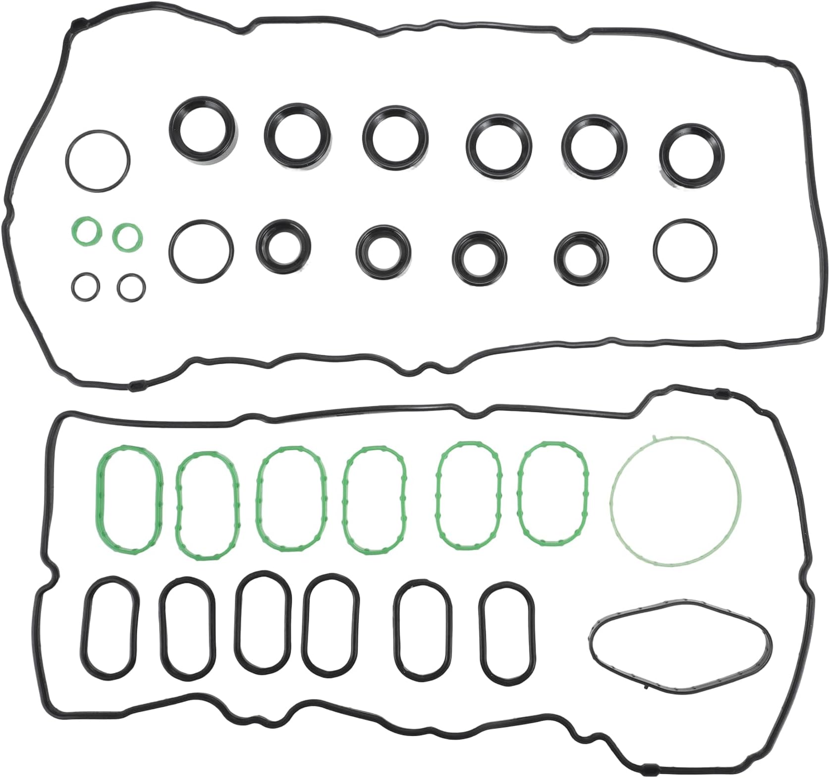 Upper Engine Valve Cover & Lower Rocker Box Gaskets Kit for Ford F-150 2017-2020 for Ford Expedition 2018-2022 for Lincoln Navigator 2018-2023 3.5L Replace VS50993R