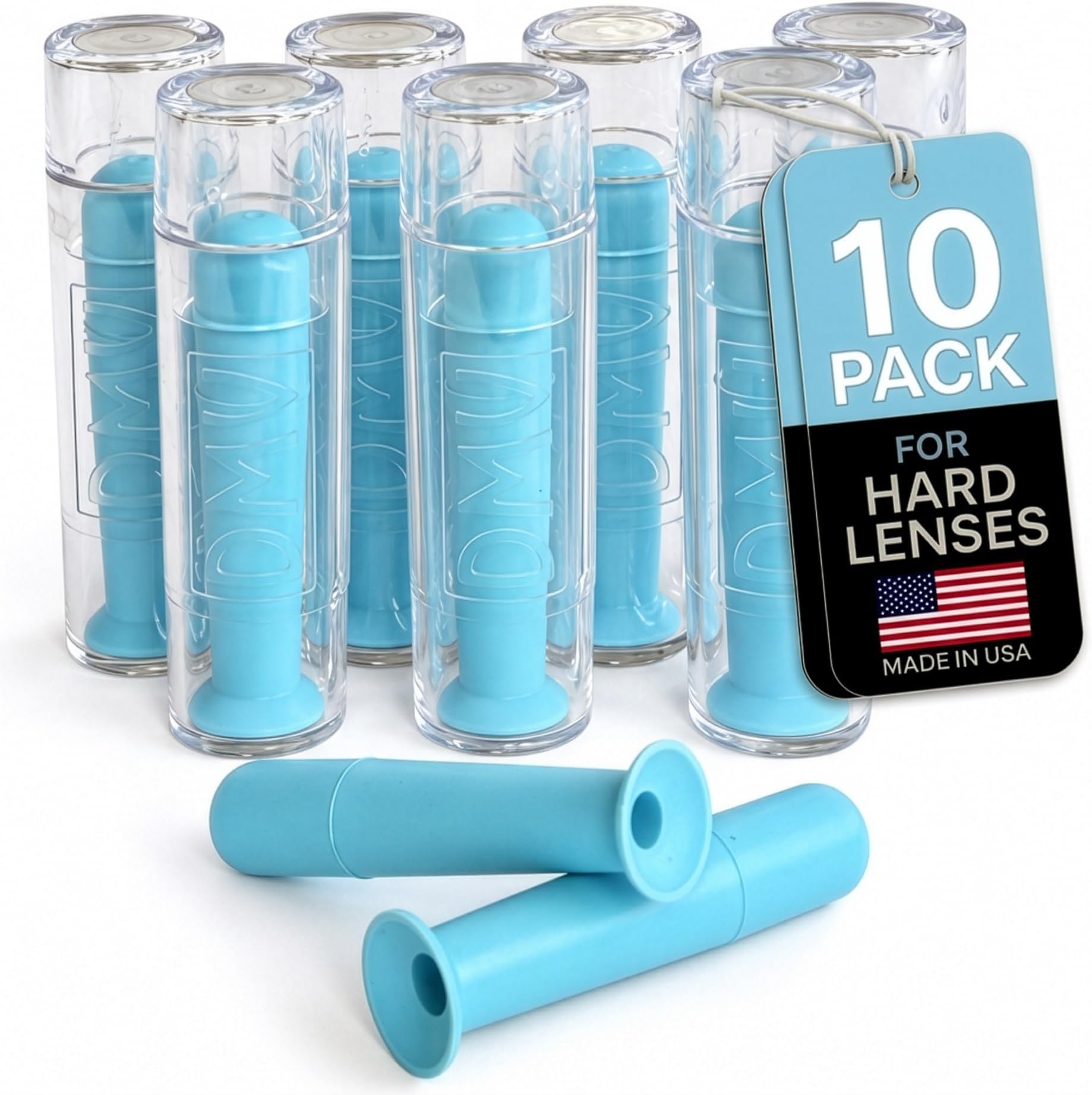 Classic Vented Hard Contact Lens Remover (Blue, 10 Packs)