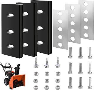 100% 304 Stainless Snow Blower Impeller Modification Kit, 3/8" 3-Blade Universal, for Modifies 2-Stage Machine Snow Blower Impeller Including Installation Hardware, Reuse in Harsh Environments(3 Pack)