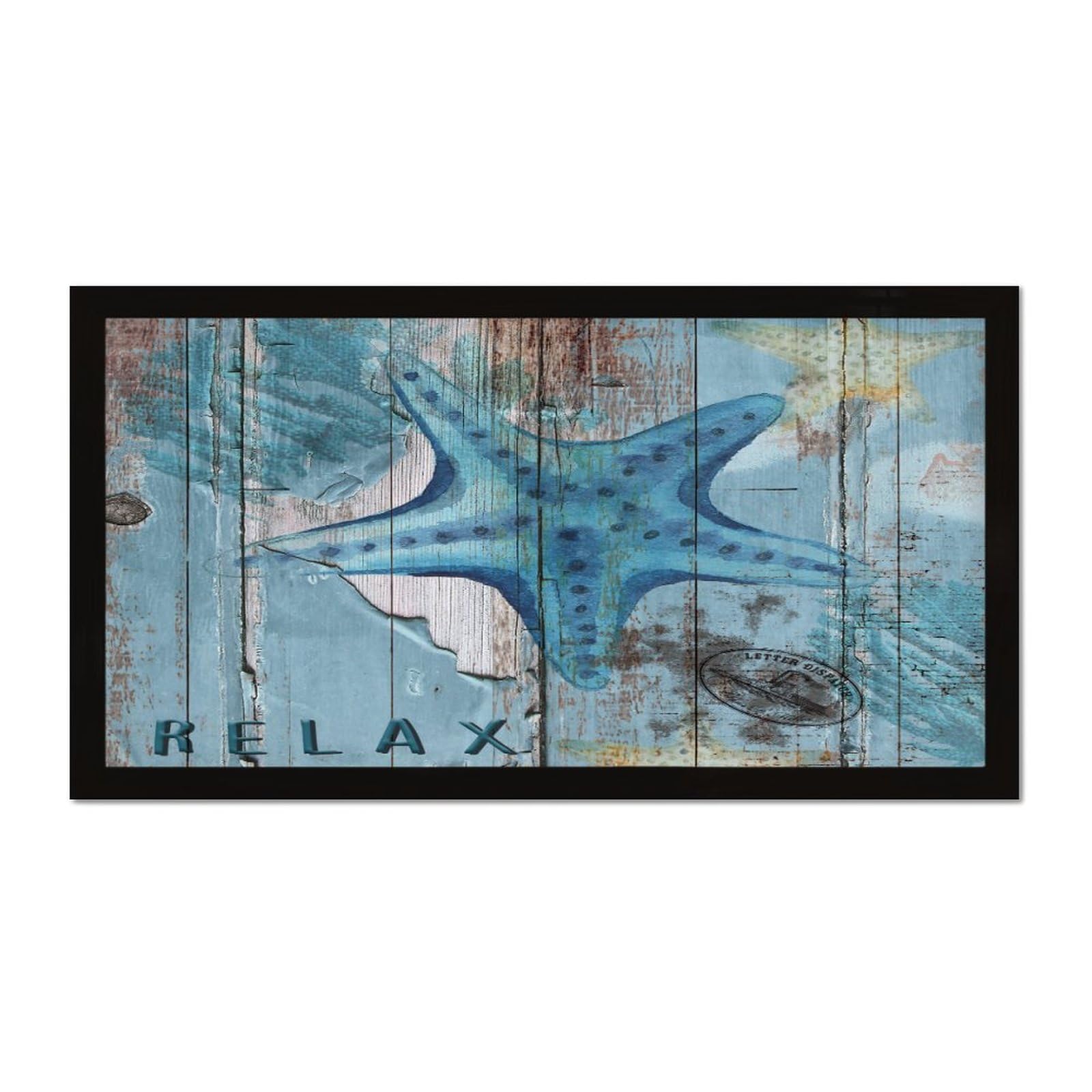 Panneau mural en bois étoile de mer : cadeau de naissance idéal thème maritime
