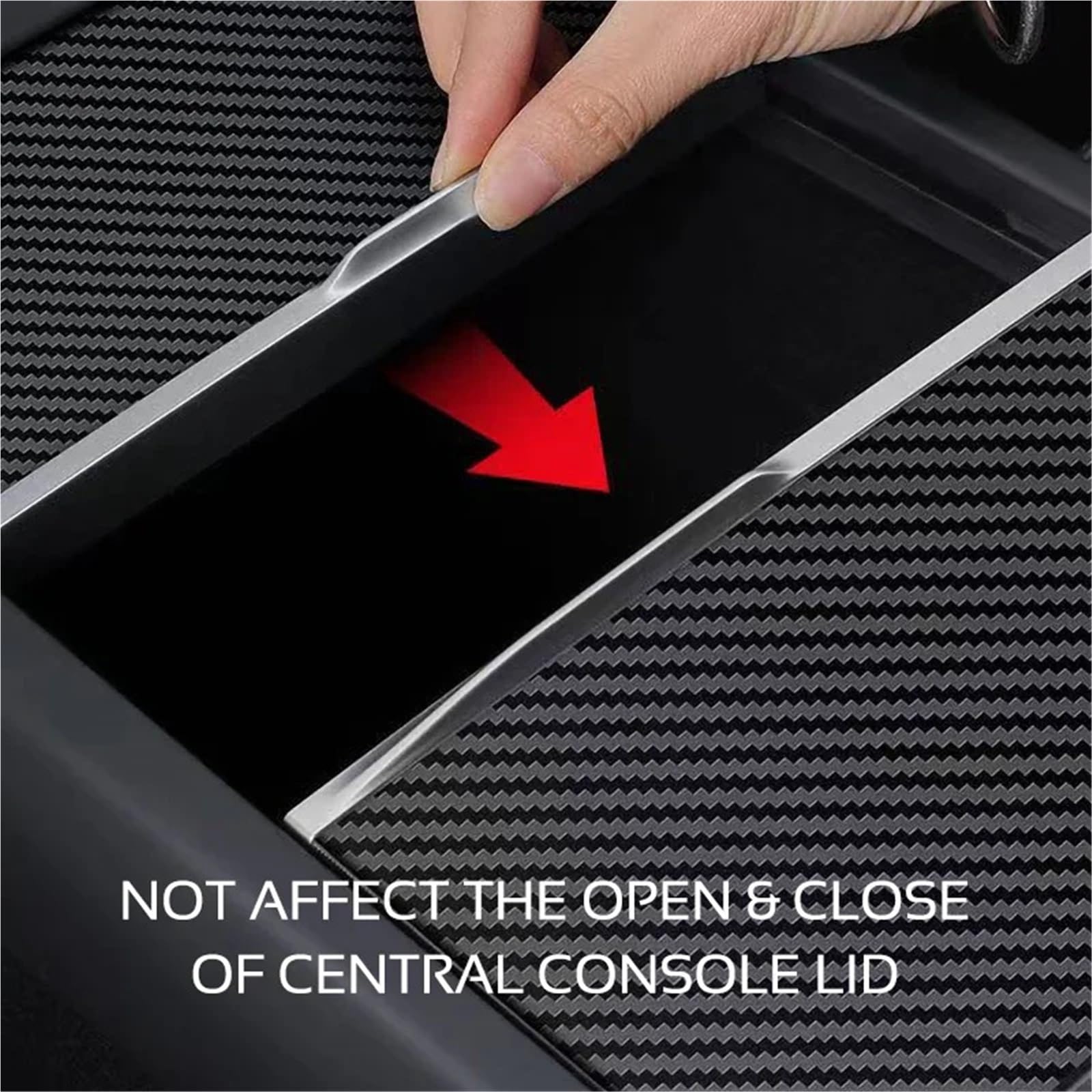 Folia na panel‌ Okleina skrzynia biegów‌ Włókno węglowe pasuje do Tesla Model 3 Highland 2024 Y Juniper 2025 Panel osłony konsoli środkowej(Matte Carbon Fiber)