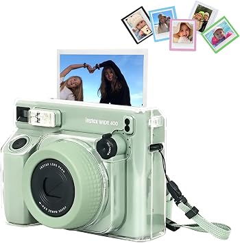 CAIYOULE Clear Camera Case for Fujifilm Instax Wide 400 Instant Camera