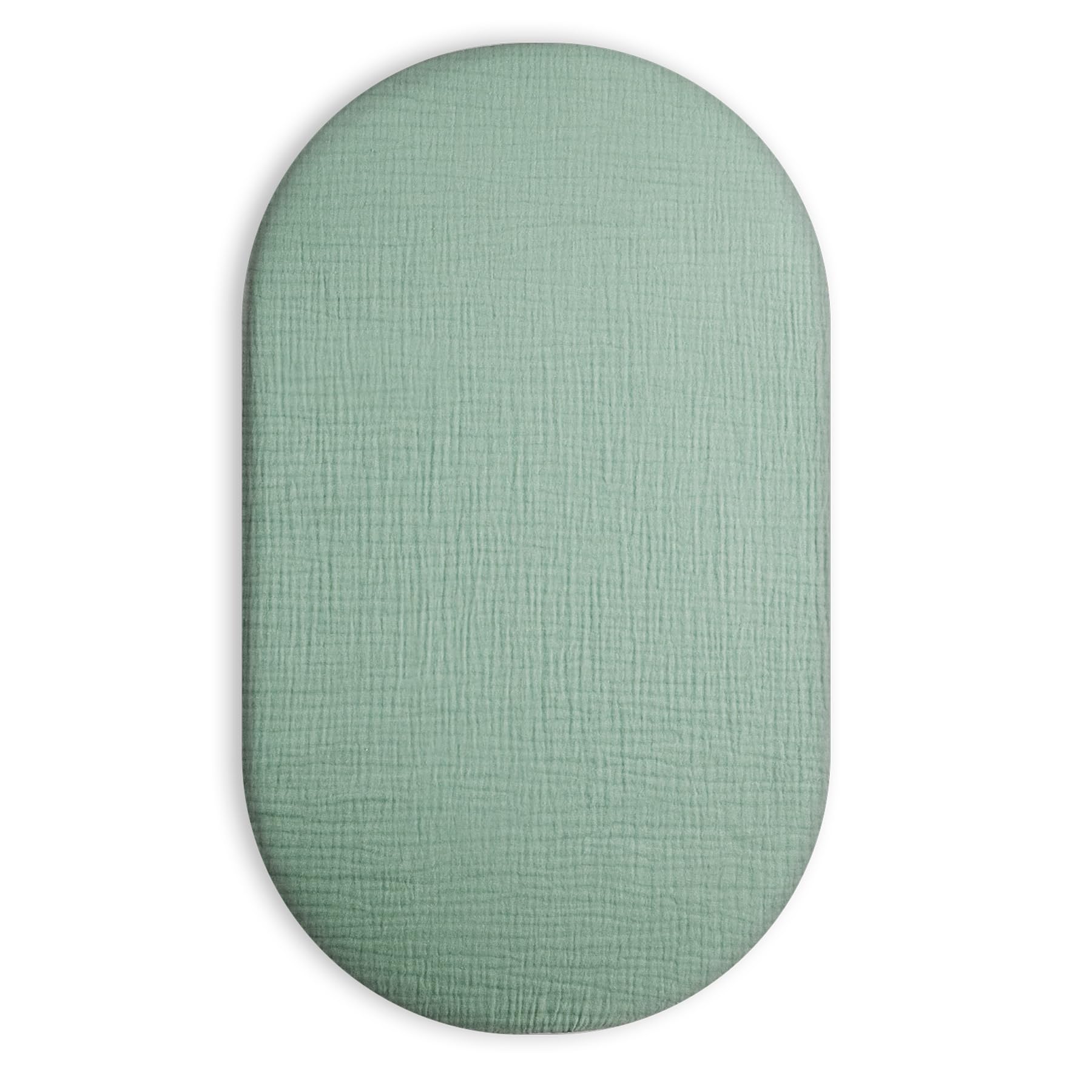 Muslin Bassinet Sheets 1 Pack, 33" x 17", (Sage)