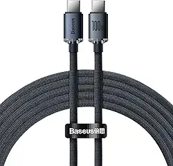 Cabo USB C P USB C Turbo Baseus Crystal Shine 100W (200, centímetros)