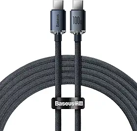 Cabo USB C P USB C Turbo Baseus Crystal Shine 100W (200, centímetros)