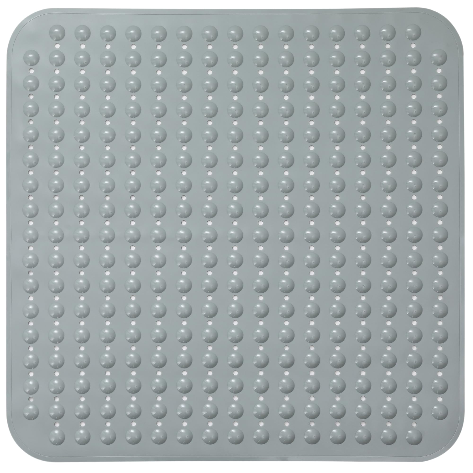 ENKOSI Extra Large Square Non Slip Shower Mat - 31 x 31-inch XL Bathroom Shower Mat - Square Shower Matts for Shower Stall Floors | Secure Suction Cups and Drain Holes (31x31 Mint Green)