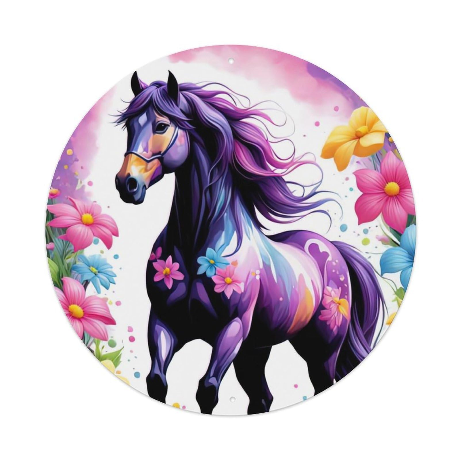 Animal The Black Horse Metal Tin Sign