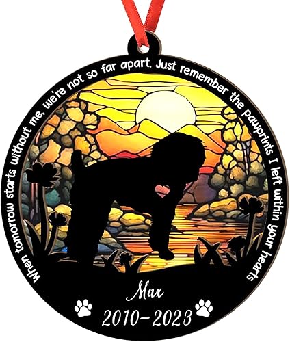 Miniatura 71 de Adorno personalizado para atrapasoles Bichon Frise, Bichon Frise Sun Catcher Adorno de Navidad – Regalo para perro amante, Bichon Frise 3D 2 capas