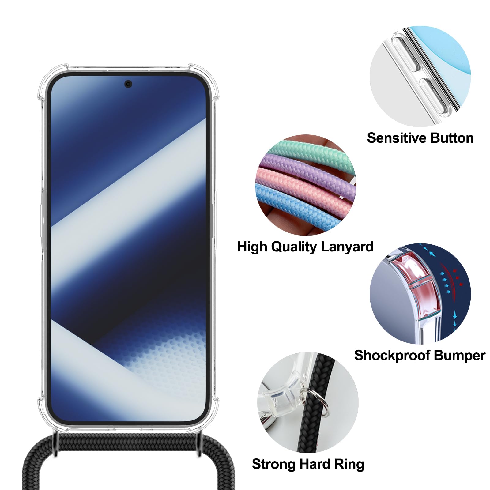 Paekear Custodia con Collana per Nothing Phone (2a) Plus, Cover