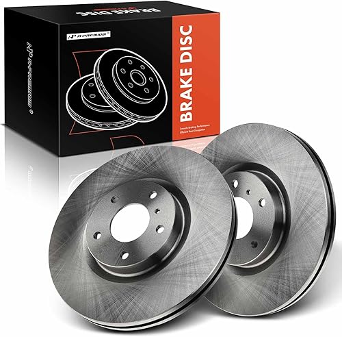Miniatura 10 de A-Premium Juego de rotores de freno de disco perforados y ranurados delanteros compatibles con Nissan Altima 2006 Murano 350Z 370Z Infiniti G37 QX50