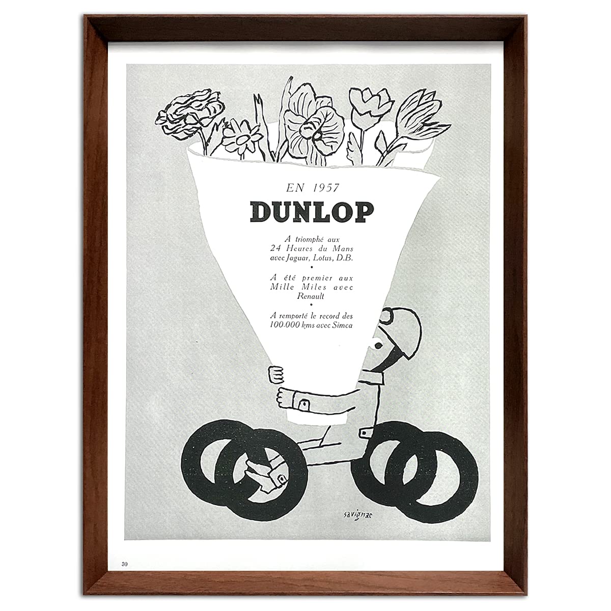 レイモン サヴィニャック ダンロップ広告ポスター額付き Amazon.co.jp: サヴィニャック DUNLOPILLO 1950年代 1950年代