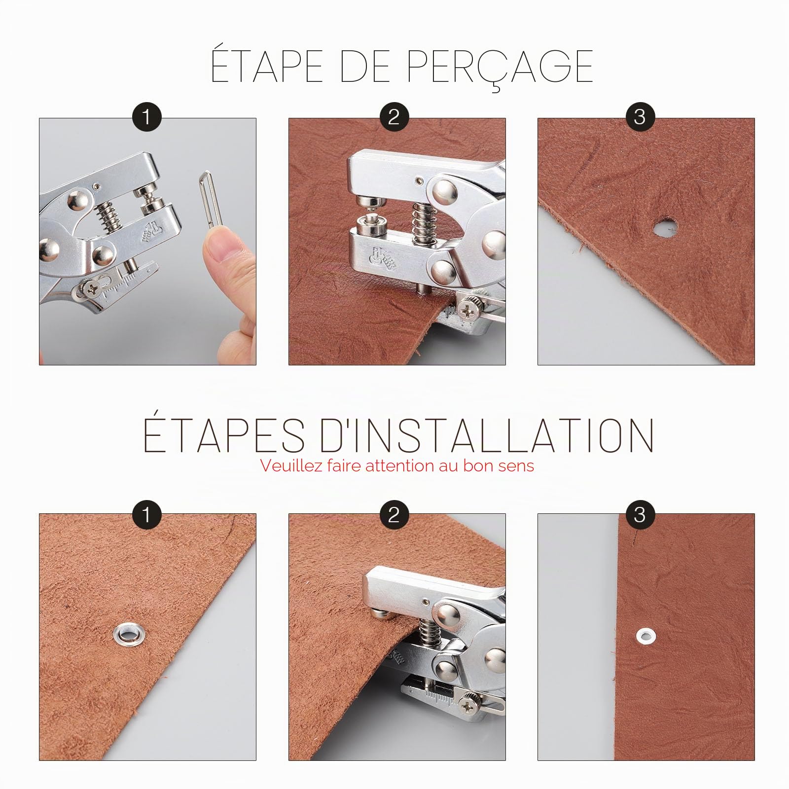 Ensembles Oeillets, 700PCS Œillets Métalliques, Pince a Oeillets, 5mm Œillets En Cuivre 13 Couleurs, Oeillets pour Bâches Toile Cuir Vêtements Chaussures Sacs Ceintures Rideaux Bannières