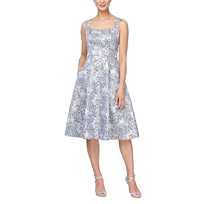 Alex Evenings Midi Length with Square Neckline Women