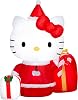 Gemmy Christmas Airblown Inflatable Hello Kitty wPresents Scene, 4 ft Tall, White