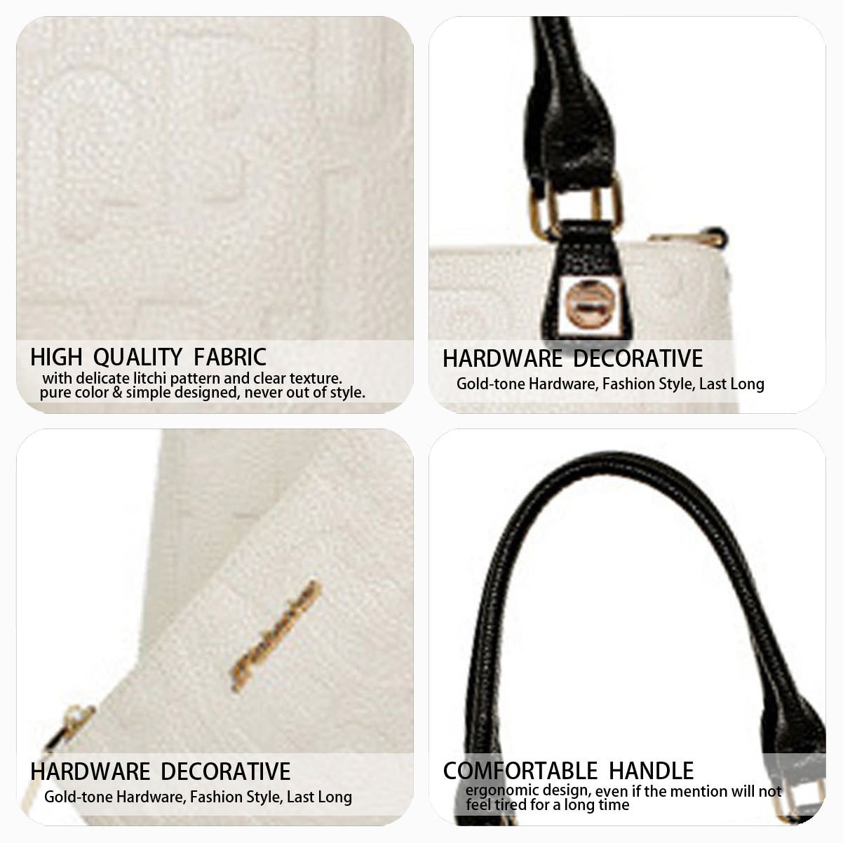 DEERWORD Donna Borse a Spalla Borsa a Tracolla Elegante Grandi Firmate Marca Mano Antifurto PU pelle 5706 2 pz