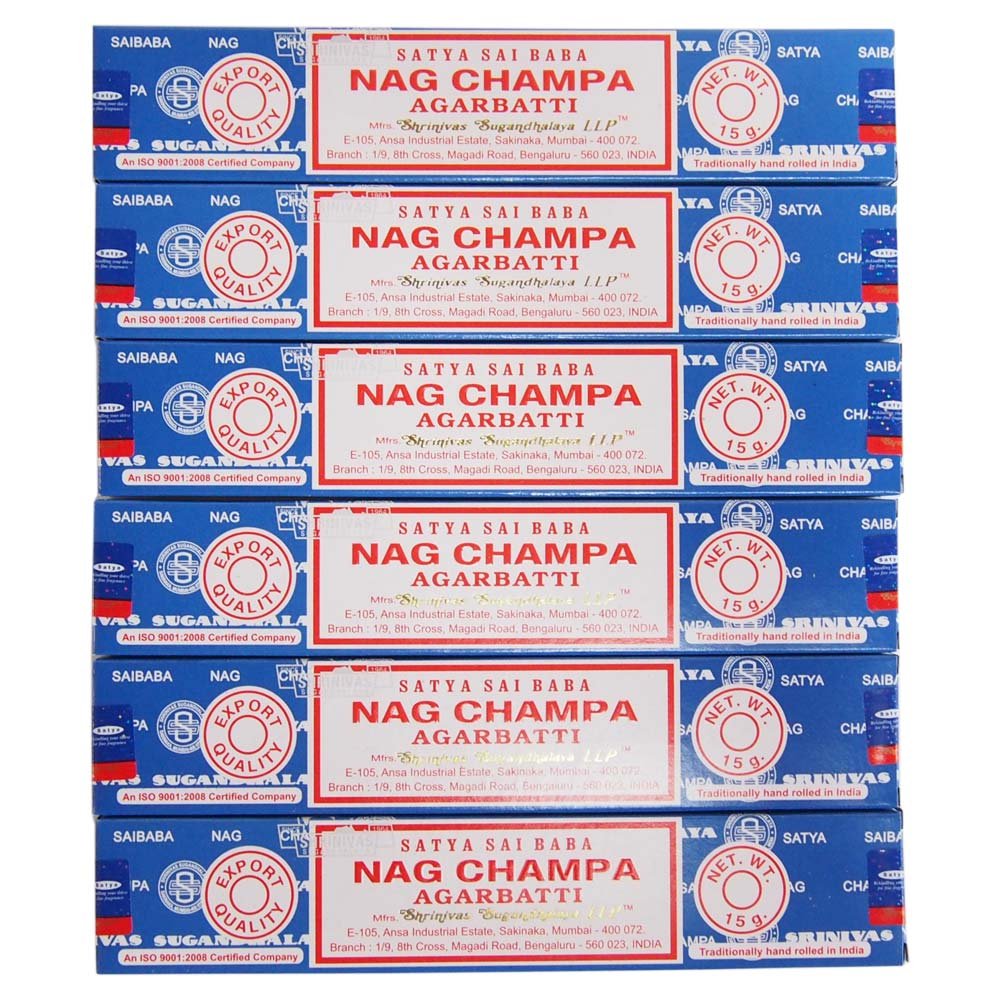 Amazon.co.jp: SATYA サイババナグチャンパ スティックタイプ 6箱