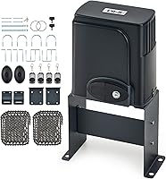CO-Z CGHL14 Automatic Sliding Gate Opener for 1400lb 40ft Gates - HomeLink Compatible, 280W Chain Drive Kit with IR Sensors & Remotes