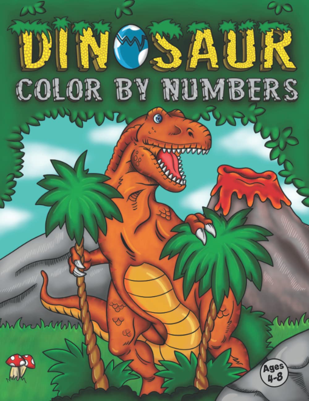 Dinosaur Color By Numbers: Coloring Book for Kids Ages 4-8 Activity Book for