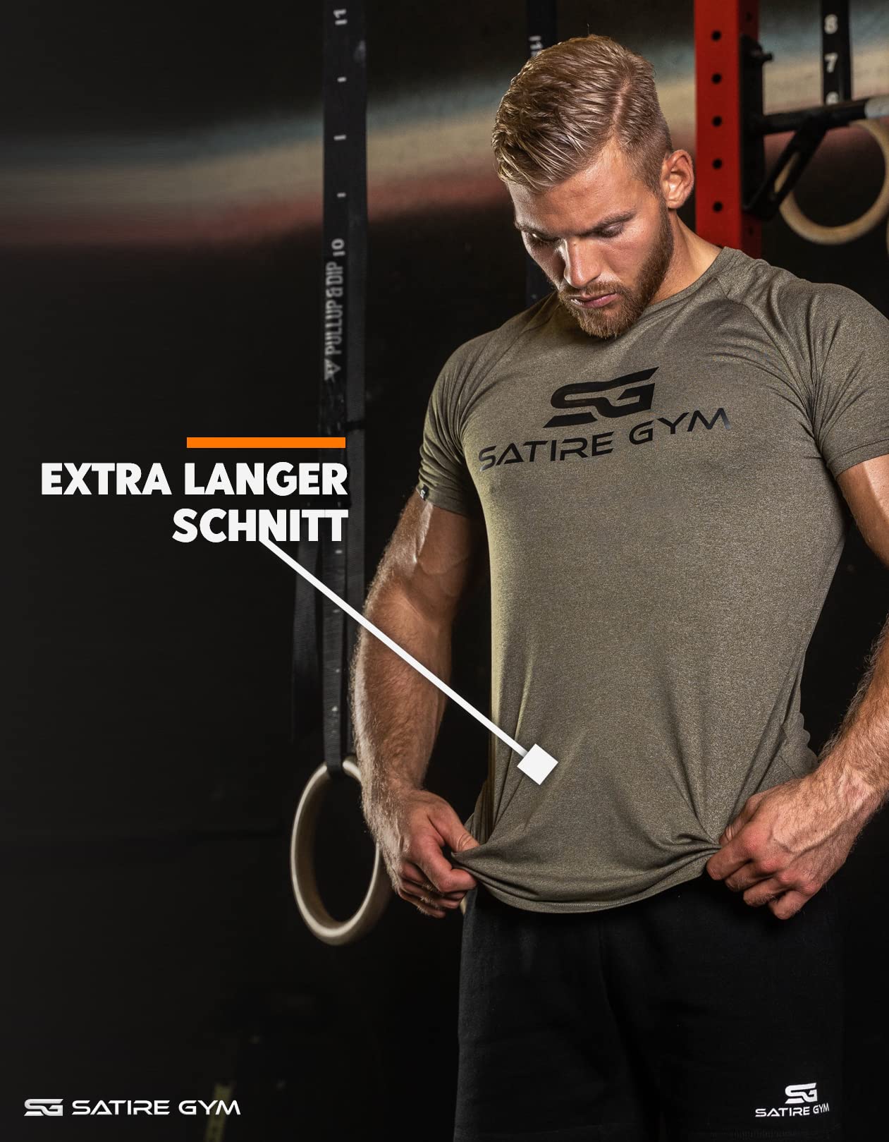 Satire Gym - T-Shirt Slim Fit Homme pour Fitness – T-Shirt de Musculation Homme pour la Gym et Le Fitness - 5