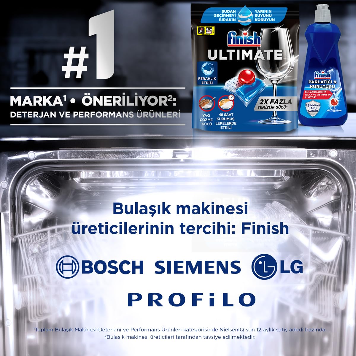 Finish Ultimate 85 Kapsül Bulaşık Makinesi Deterjanı Tableti (1 x 85 Kapsül)