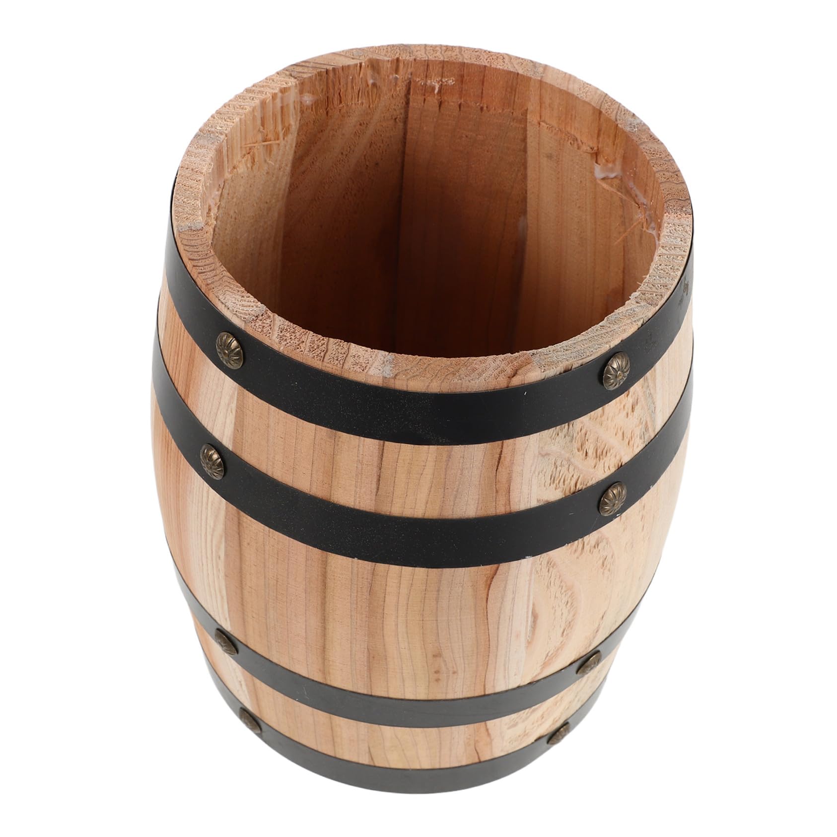 PartyKindom Porte-ustensiles Vintage en Bois, Tonneau 20cm pour Baguettes