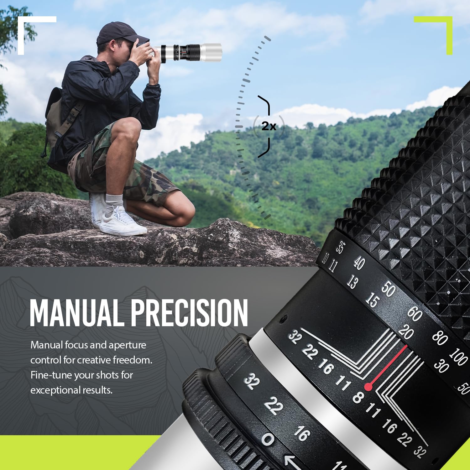 High Power 500mm 1000mm F Manual Telephoto Lens Nikon