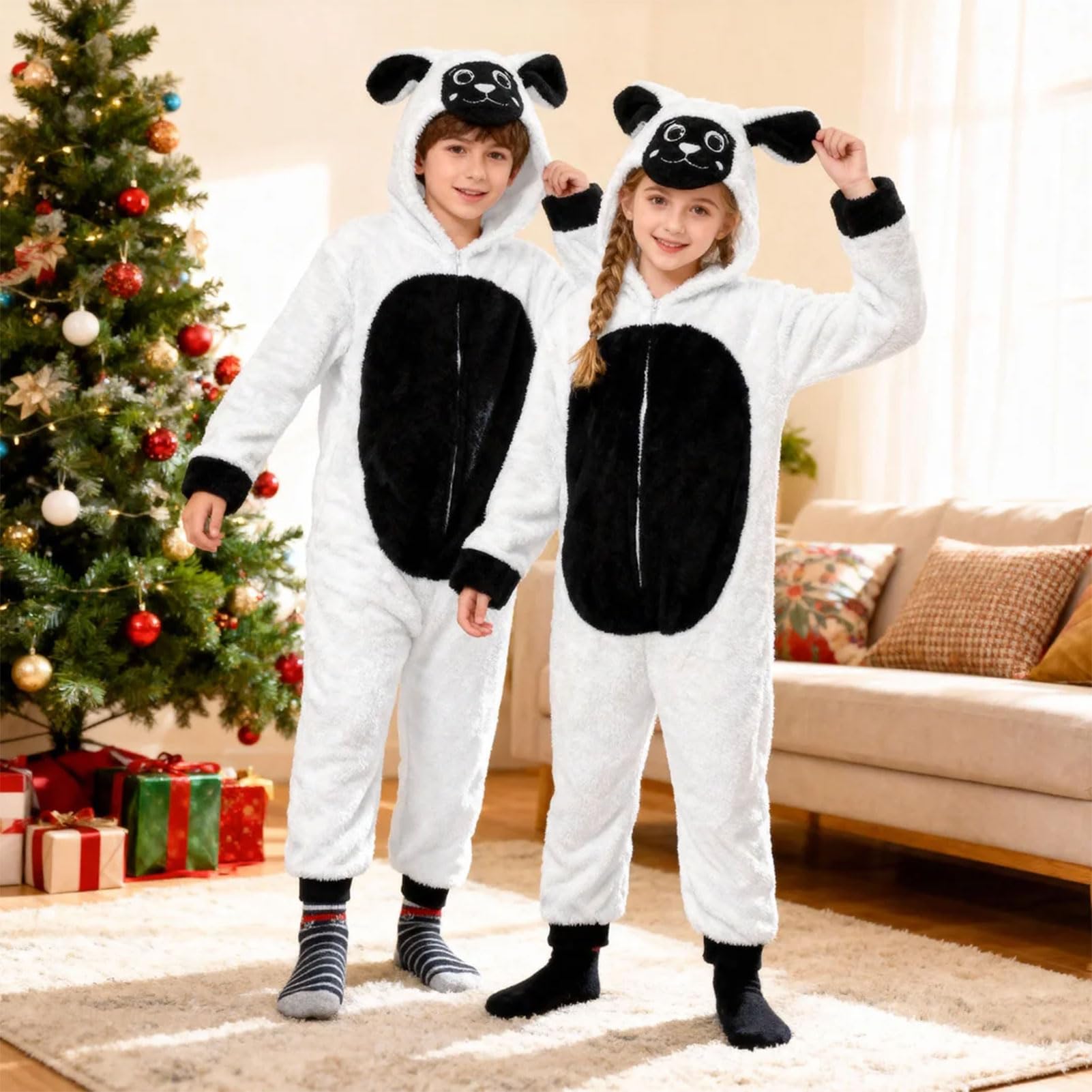 Maryparty Sheep Costume Kids Adults Xmas Nativity Outfit Christmas Lamb Costume School Fancy Dress (KIDS, 120) - Image 4