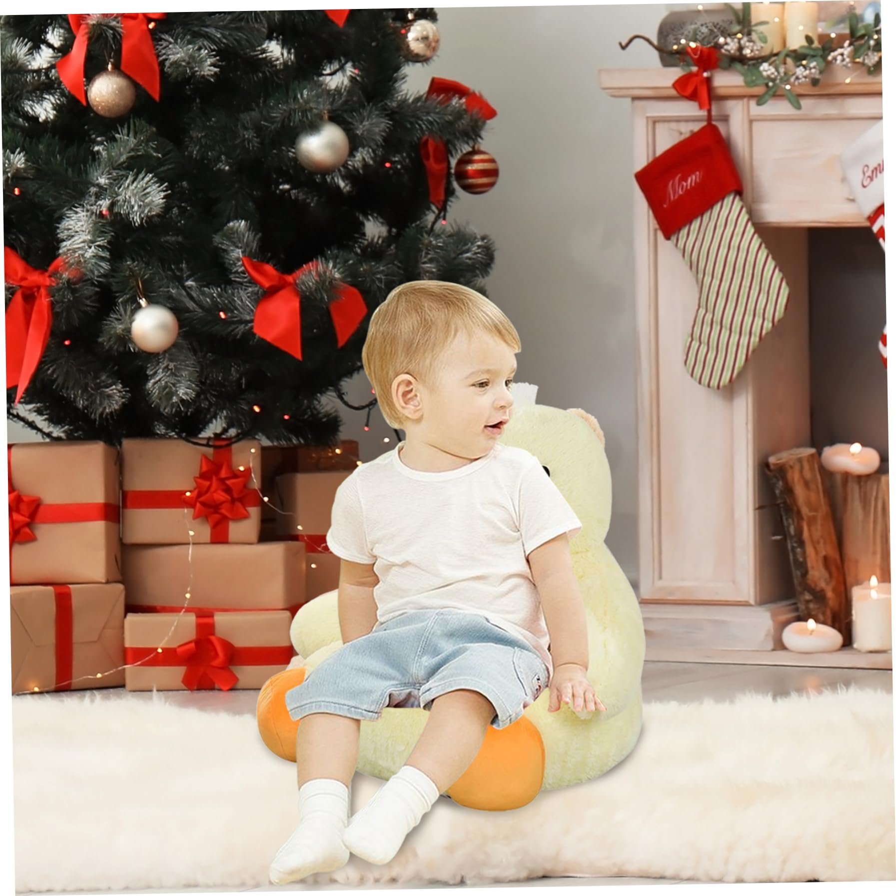 20x20x18 Pollici Simpatico Cartone Animato Anatra Poltrona per Bambini, Peluche Animale Divano per Bambini Sedia da Gioco per cameretta, mobili per, Decorazioni per la casa morbide e SIC