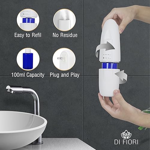 Miniatura 10 de DI FIORI - Difusor de aroma silencioso sin agua - Difusor de aceite esencial portátil, difusores a batería inalámbrico - Difusor de coche